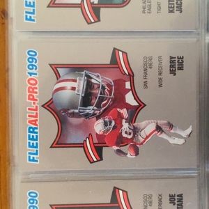 RARE Jerry Rice Error Card - 1990 Fleer All-Pro Complete Set